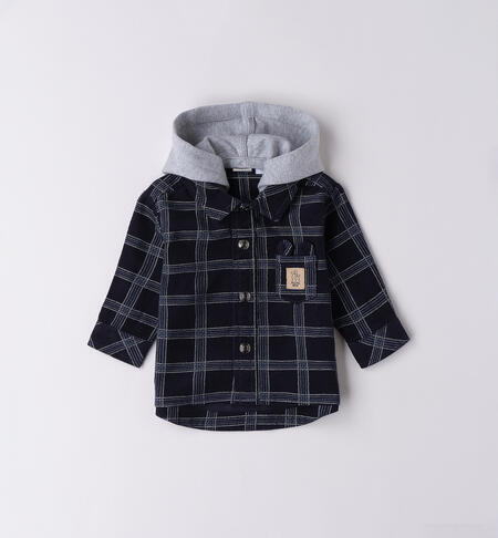 Camicia neonato in cotone BLU
