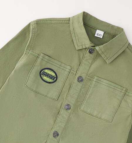 Children's oversized shirt VERDE SALVIA-5454