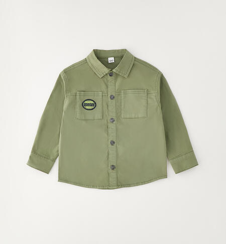 Children's oversized shirt VERDE SALVIA-5454
