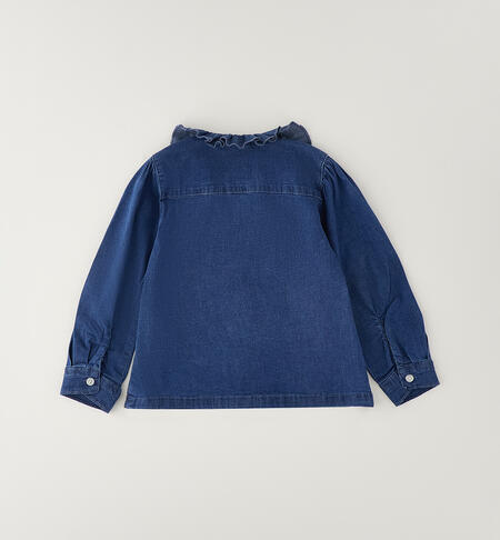Camicia per bambina STONE WASHED MEDIUM BLUE -7044