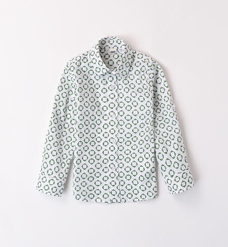 Camicia per bambino con pochette BIANCO-VERDE-6ADN