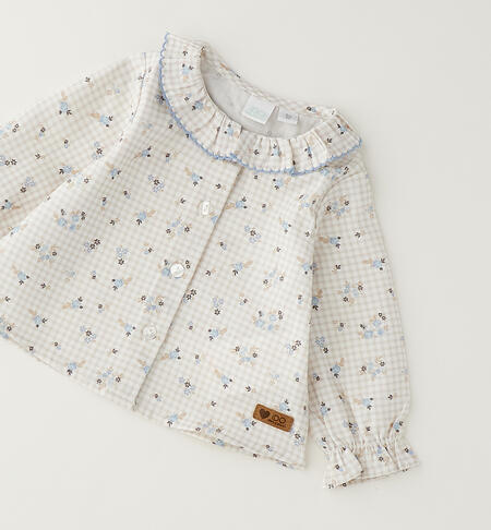 Camicia per bimba PANNA-ACQUA-6CFA