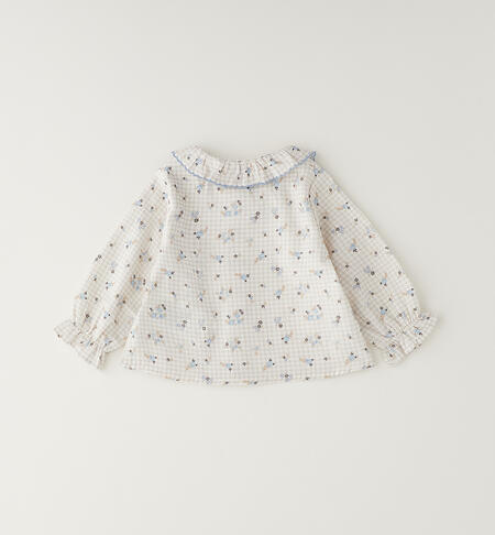 Camicia per bimba PANNA-ACQUA-6CFA