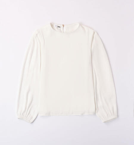 Girls' crew neck shirt CREAM