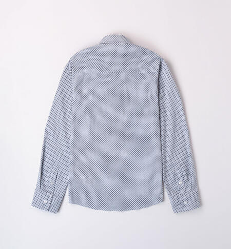 iDO long-sleeved shirt for boys from 8 to 16 years BIANCO-BLU-6K46