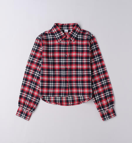 Camicia ragazza a quadri ROSSO