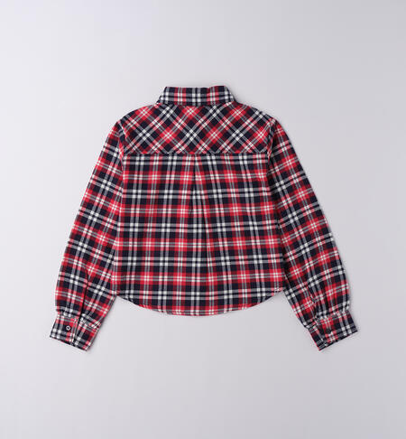 Camicia ragazza a quadri ROSSO-2244