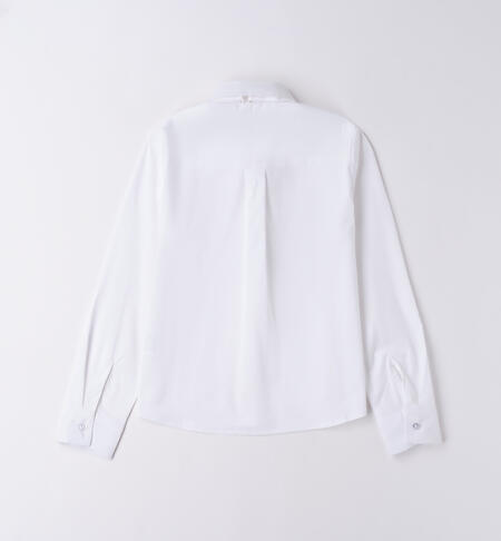 Camicia ragazza con cravatta BIANCO-0113