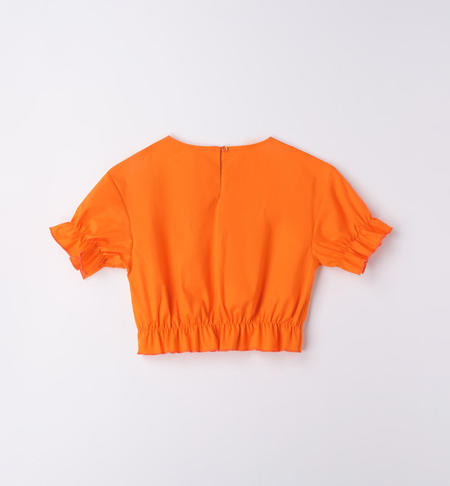 iDO shirt for girls with elastic band from 8 to 16 years ARANCIONE-1853