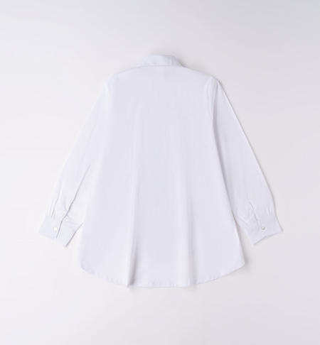 Camicia ragazza con fiocco da 8 a 16 anni iDO BIANCO-0113