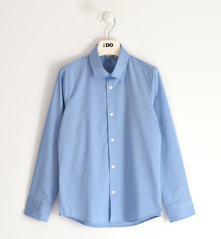 Camicia ragazzo manica lunga - da 8 a 16 anni iDO AZZURRO-3814