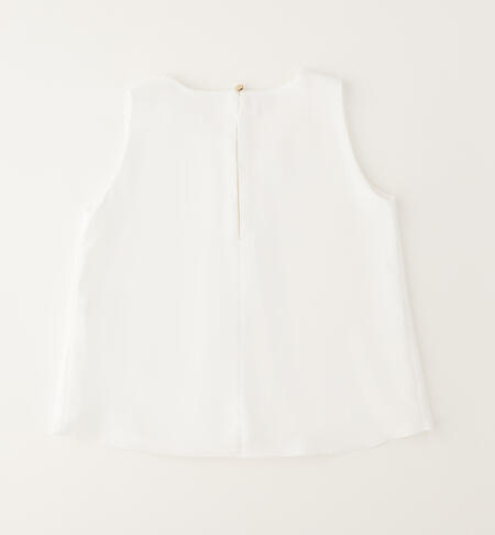 Camicia smanicata ragazza PANNA-0112