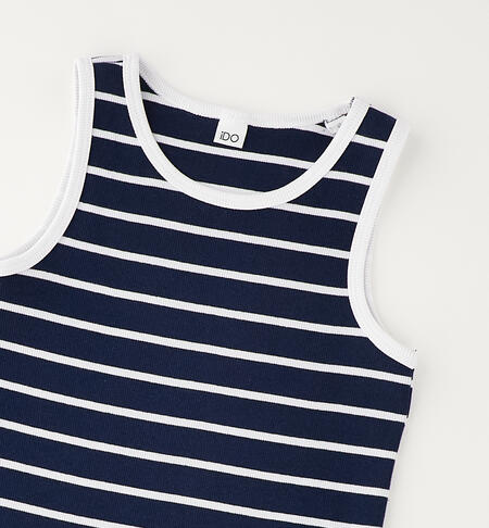 Canotta a righe ragazza NAVY-3885