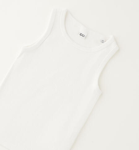 iDO girls' vest top BIANCO-0113