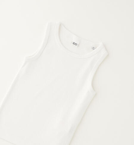 iDO girls' vest top BIANCO-0113
