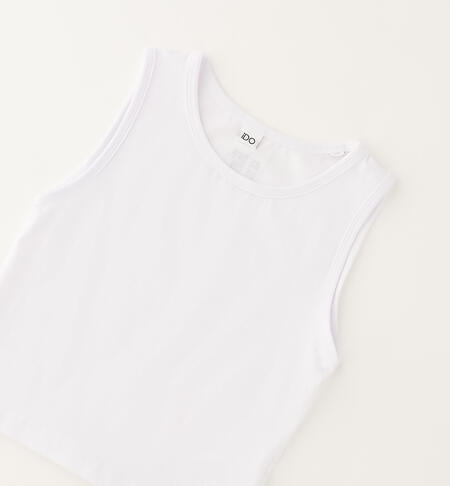 Canotta da ragazza BIANCO-0113
