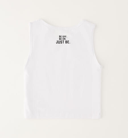 Canotta da ragazza BIANCO-0113