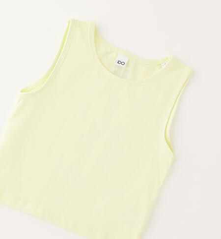Canotta da ragazza GIALLO CHIARO -1413