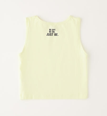 Canotta da ragazza GIALLO CHIARO -1413