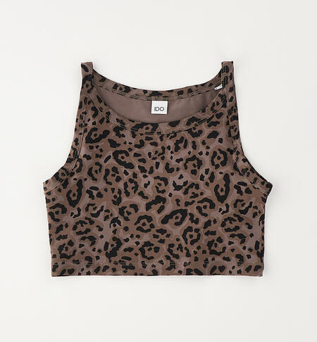 Canotta leopardata ragazza MARRONE