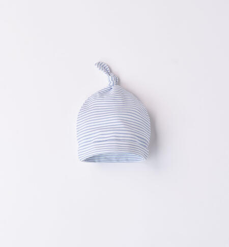 Striped hat for baby boy LIGHT BLUE