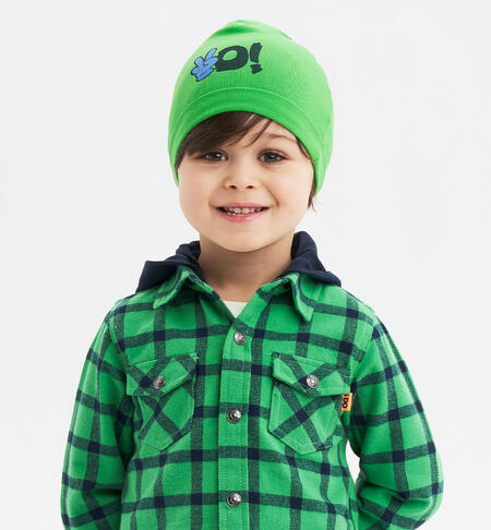 iDO cotton cap for boys aged 9 months to 8 years VERDE-5135