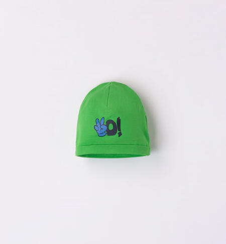 iDO cotton cap for boys aged 9 months to 8 years VERDE-5135