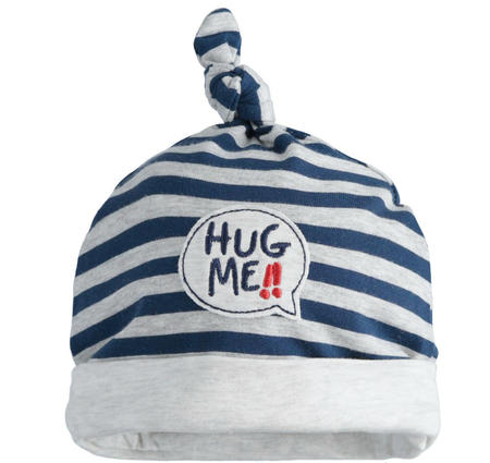 Cappellino cuffia neonato varie fantasie GRIGIO