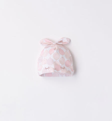 Baby girl hat with bow PINK