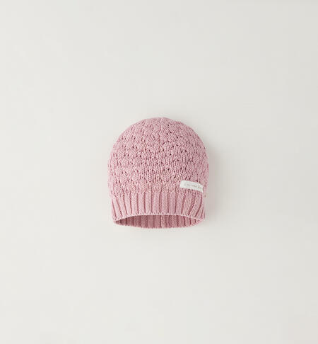 Cappellino neonati in tricot ROSA