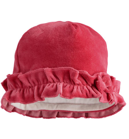 Baby girls hat with ruffles from 0 to 24 months iDO FUXIA-2435