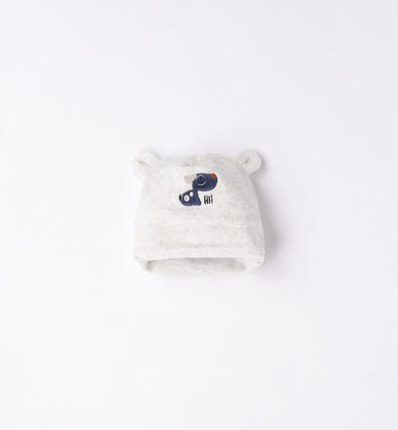 Chenille hat for boys GREY