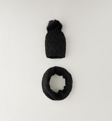 Girl's hat and scarf NERO-0658