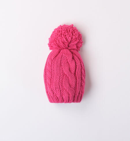 iDO pompom hat for girls from 8 to 16 years FUXIA-2443