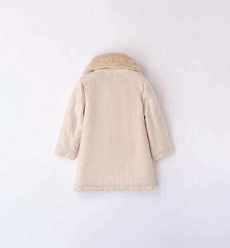 iDO coat for girls aged 9 months to 8 years BEIGE-0916