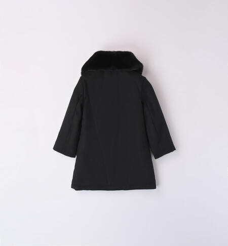 iDO coat for girls aged 9 months to 8 years NERO-0658
