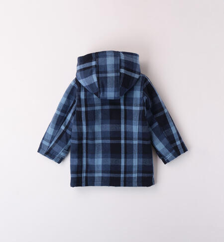 iDO checked coat for boys from 9 months to 8 years NAVY-3885