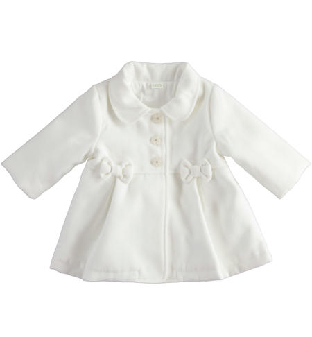 Velour baby girl coat from 1 to 24 months iDO PANNA-0112