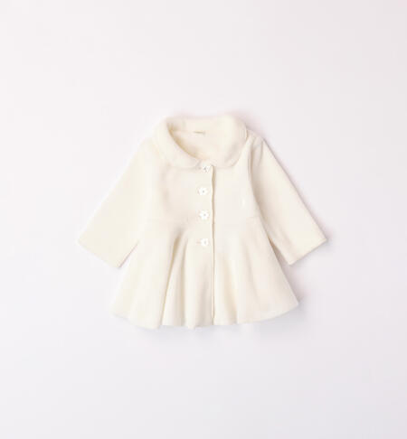 Fleece coat for girls CREAM