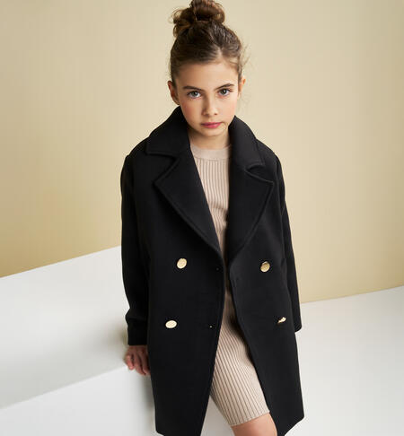 Cappotto ragazza NERO