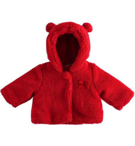 Baby girl teddy coat from 1 to 24 months iDO ROSSO-2253
