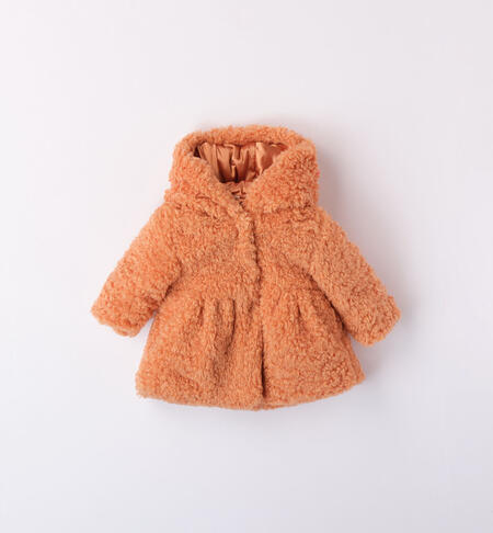 Cappotto teddy bimba con cappuccio da 1 a 24 mesi iDO MOU-1133