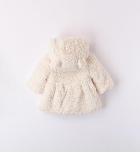 Cappotto teddy bimba con cappuccio da 1 a 24 mesi iDO PANNA-0112