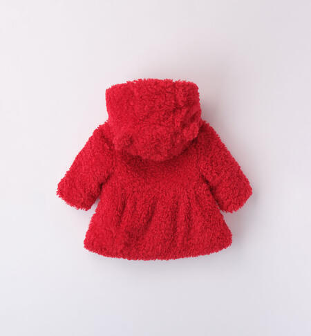 Cappotto teddy bimba con cappuccio da 1 a 24 mesi iDO ROSSO-2253