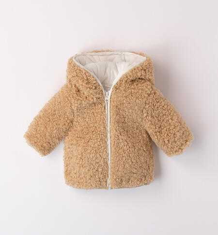 iDO teddy coat for boys from 1 to 24 months BEIGE-0737