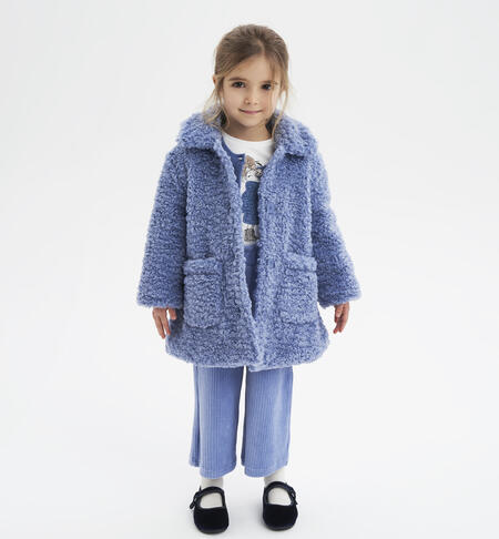 iDO sky blue coat for girls aged 9 months to 8 years AVION-3817