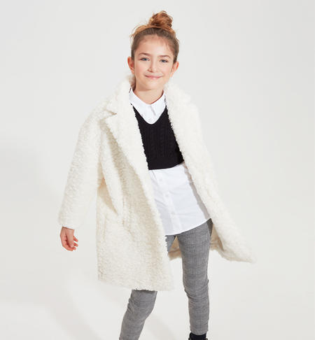 Cappotto teddy ragazza - da 8 a 16 anni iDO PANNA-0112