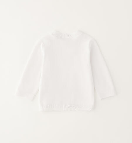 Cardigan 100% cotone neonato BIANCO-0113