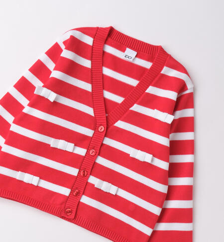 Striped cardigan for girls ROSSO-2256