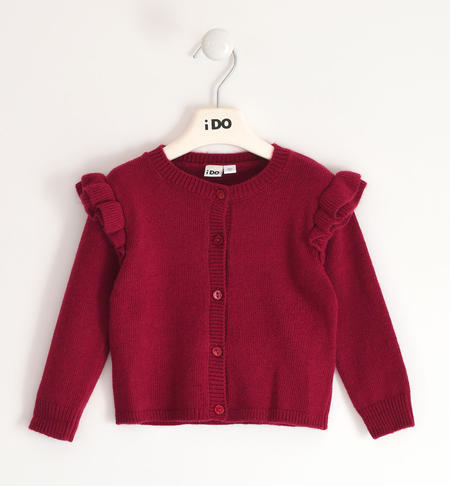 Girl¿s cardigan with flounces from 9 months to 8 years iDO BORDEAUX-2537